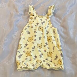 Baby 12M Yellow Baby Romper with Winnie the Pooh Bear Print